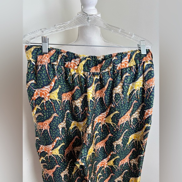 J. Crew Collection Pull-on Silk Twill High Rise Animal Print Pant Size 12 - Picture 8 of 9